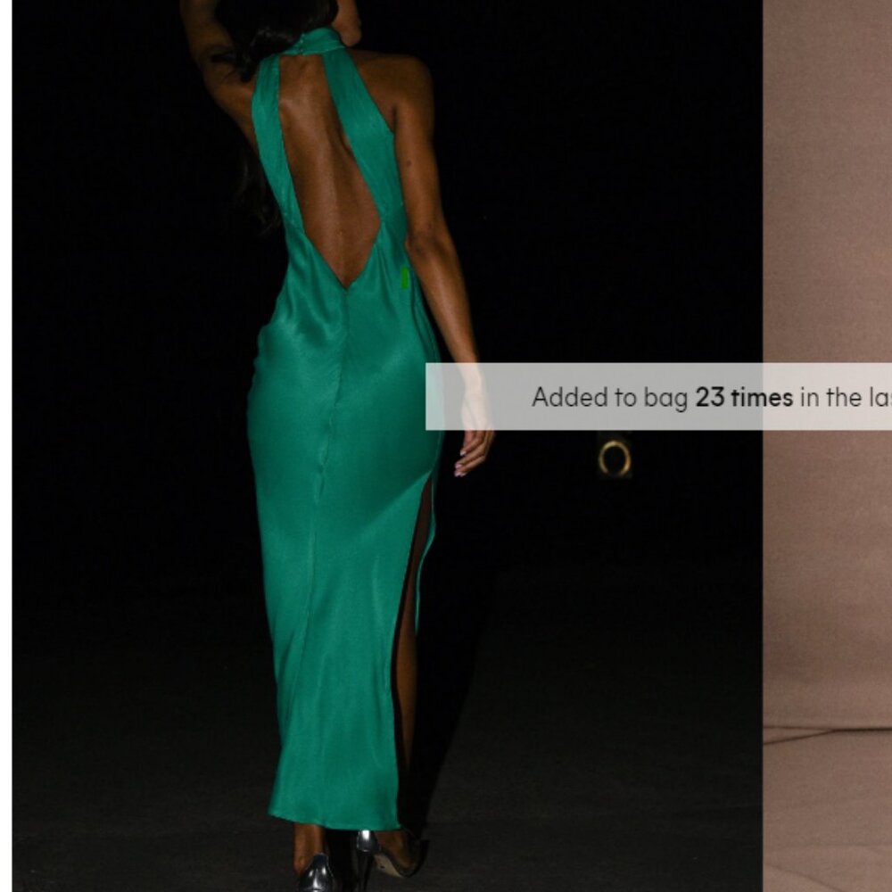 MESHKI CLAIRE DRESS GREEN